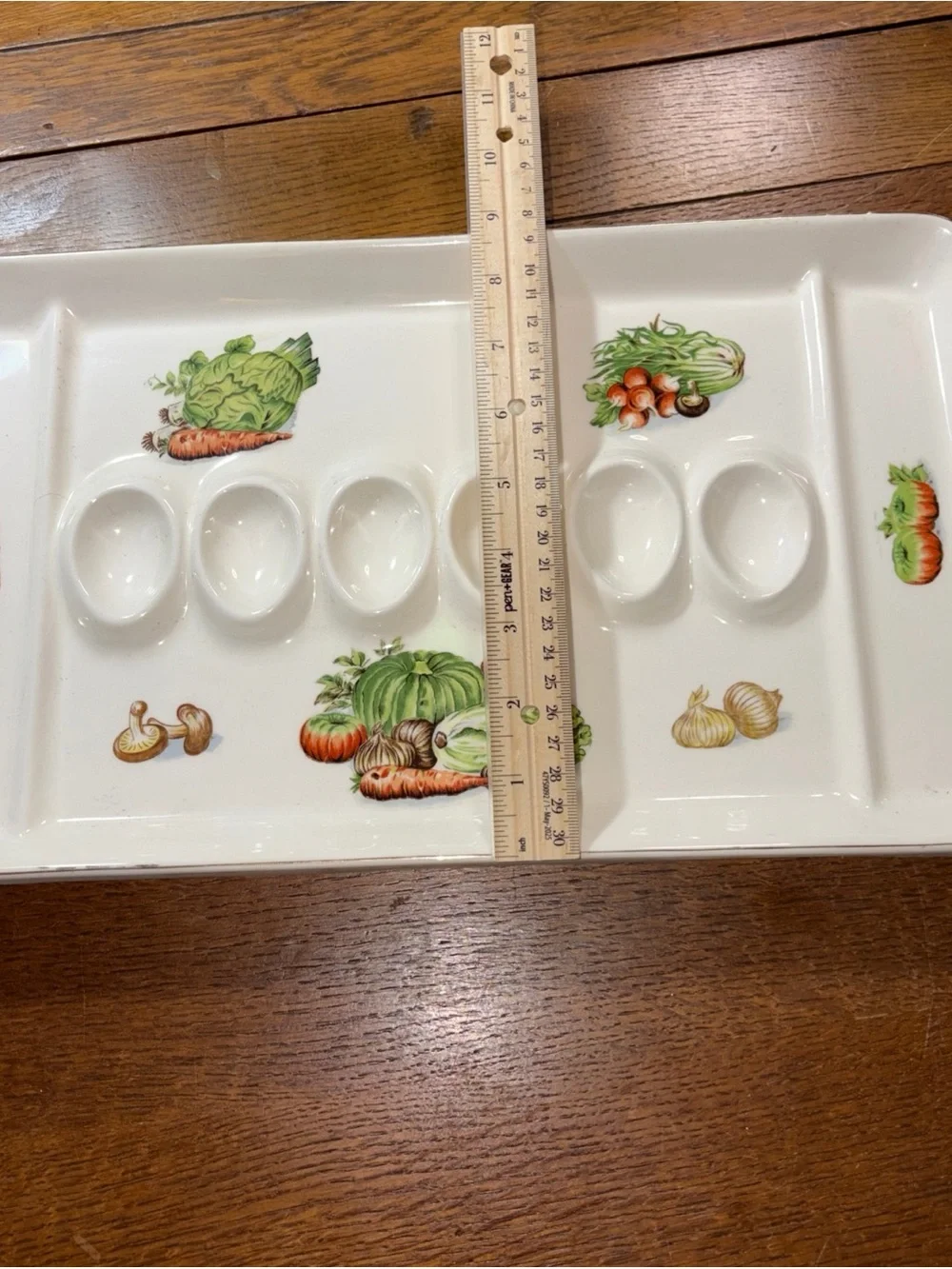 Vintage Deviled Egg Plate Relish Dish Platter Serving Tray